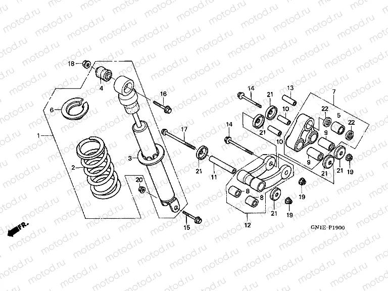 F-19 REAR SHOCK ABSORBER
