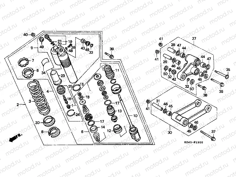 F-19 REAR SHOCK ABSORBER (CR125RL)
