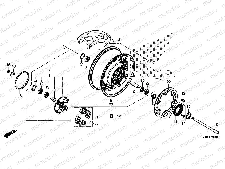 F-19 REAR WHEEL