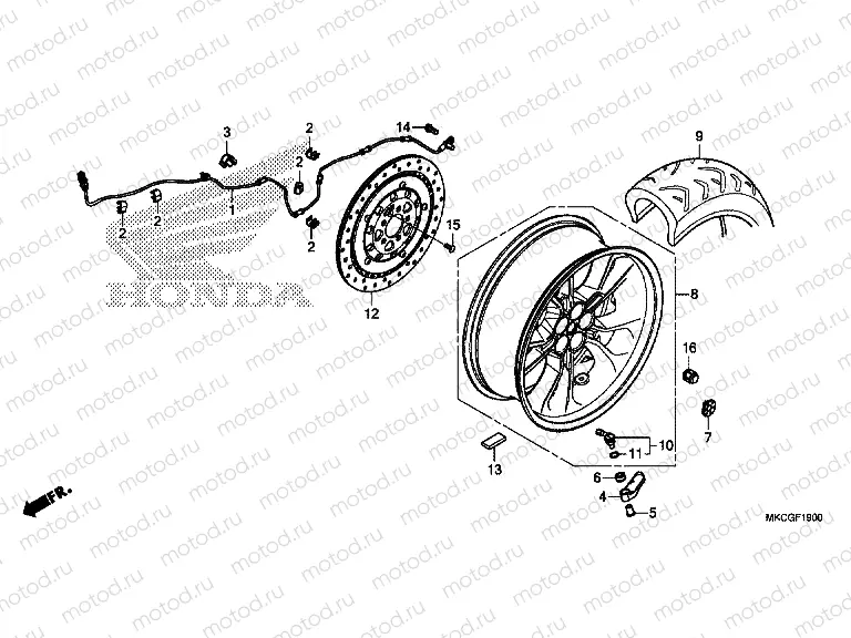 F-19 REAR WHEEL