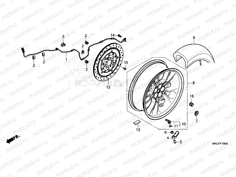 F-19 REAR WHEEL