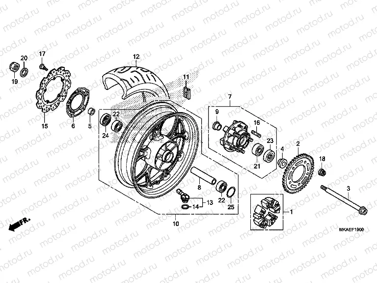 F-19 REAR WHEEL