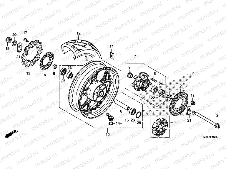 F-19 REAR WHEEL