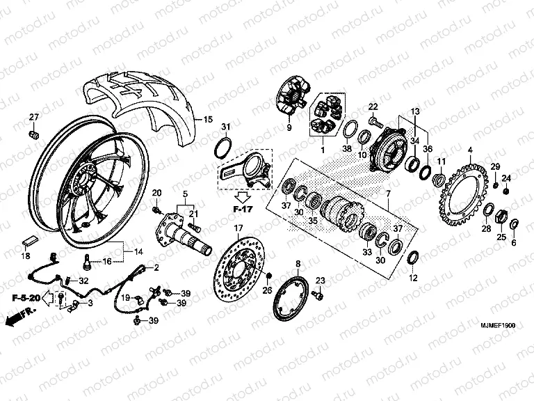F-19 REAR WHEEL