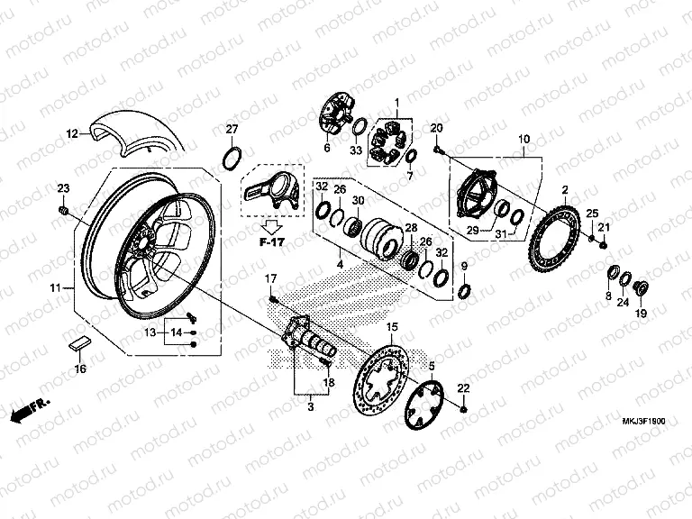 F-19 REAR WHEEL