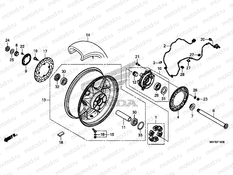 F-19 REAR WHEEL