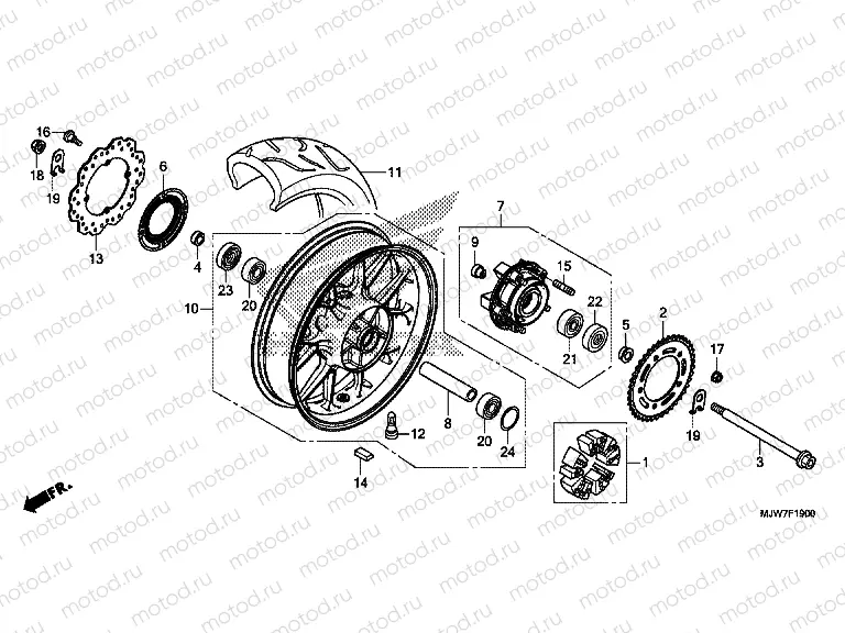 F-19 REAR WHEEL