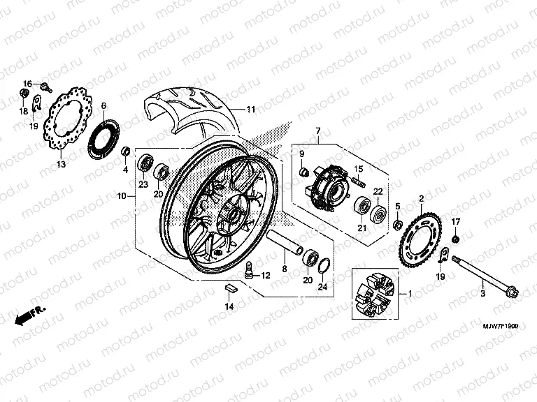 F-19 REAR WHEEL
