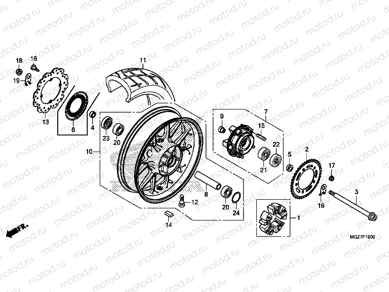 F-19 REAR WHEEL