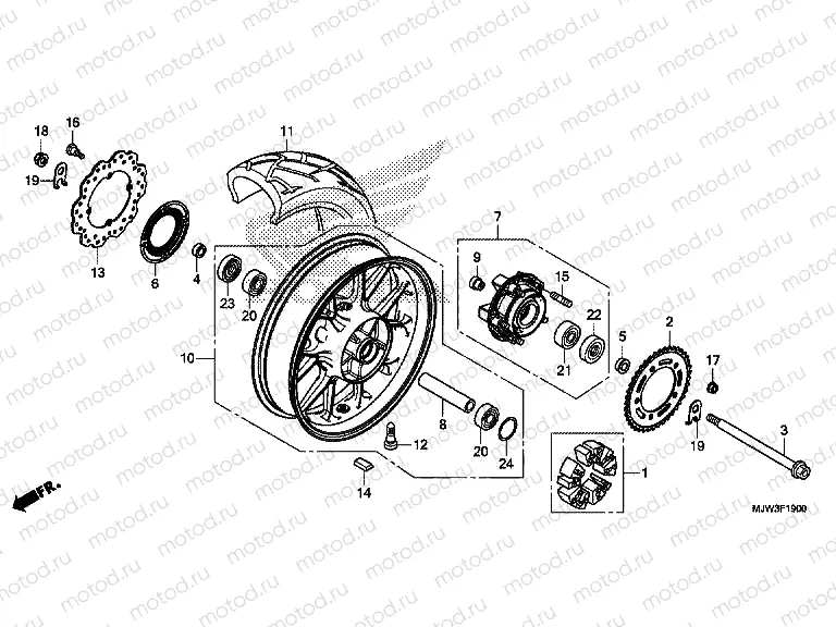 F-19 REAR WHEEL