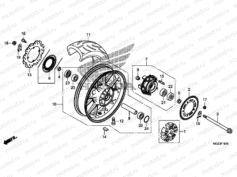 F-19 REAR WHEEL