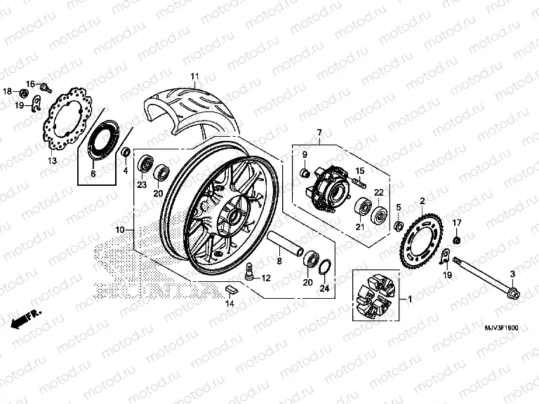 F-19 REAR WHEEL