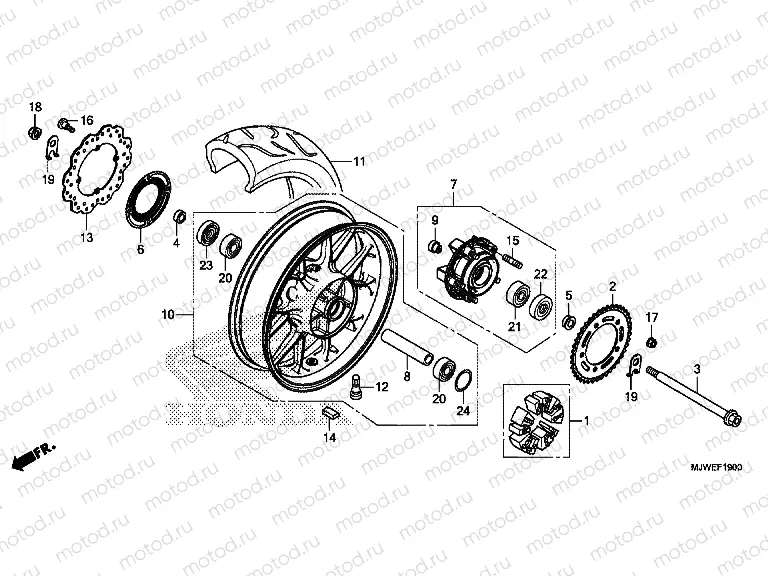 F-19 REAR WHEEL