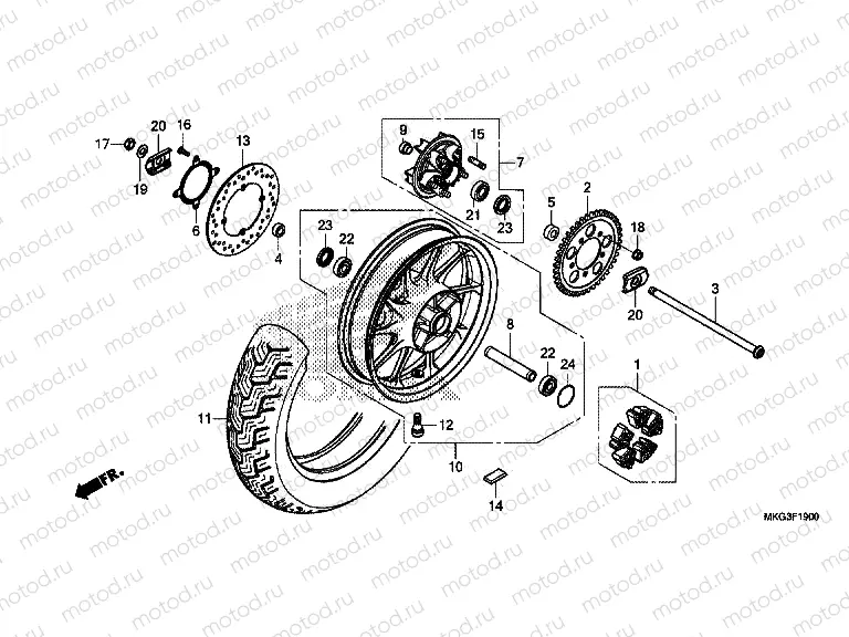 F-19 REAR WHEEL