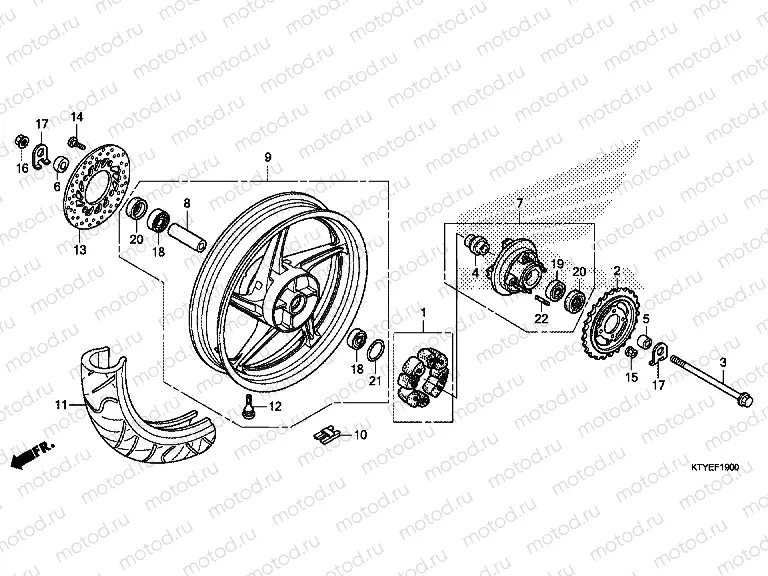 F-19 REAR WHEEL
