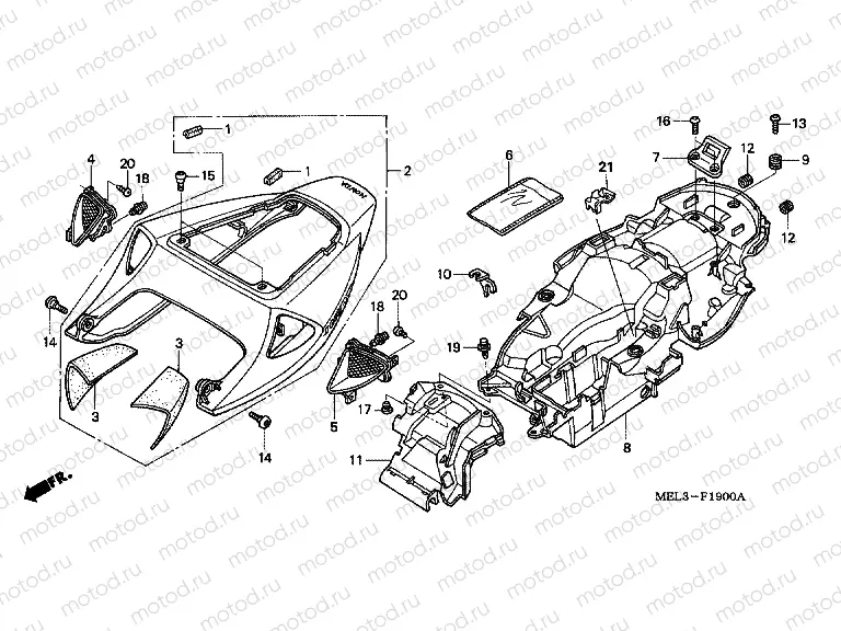 F-19 SEAT HANDLE (CBR1000RR4 / 5)