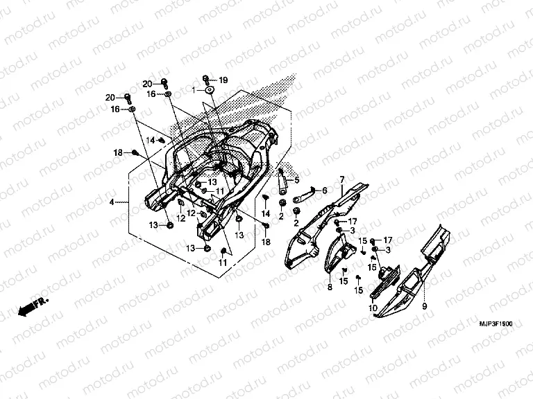 F-19 SIDE COVER / REAR CARRIER