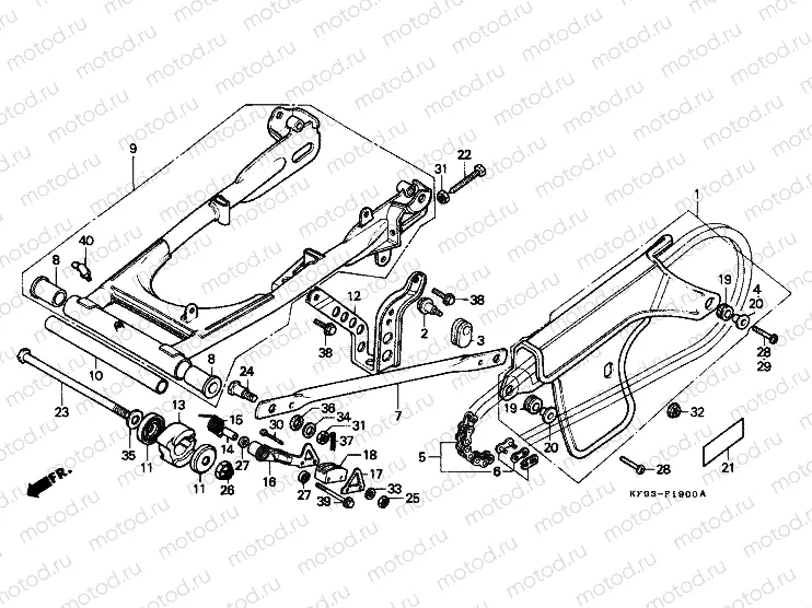F-19 SWING ARM / CHAIN ​​CABINET