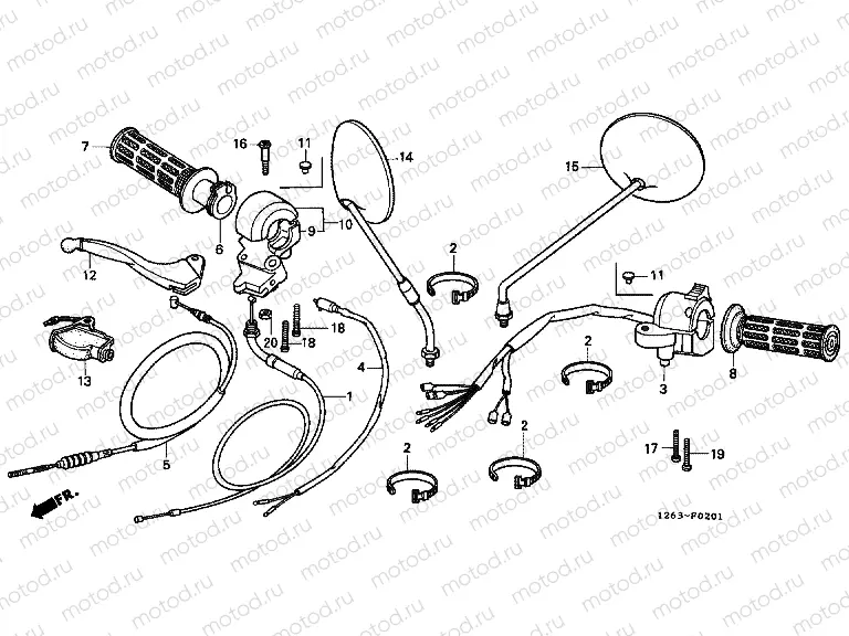 F-2-1 HANDLE LEVER / SWITCH / CABLE