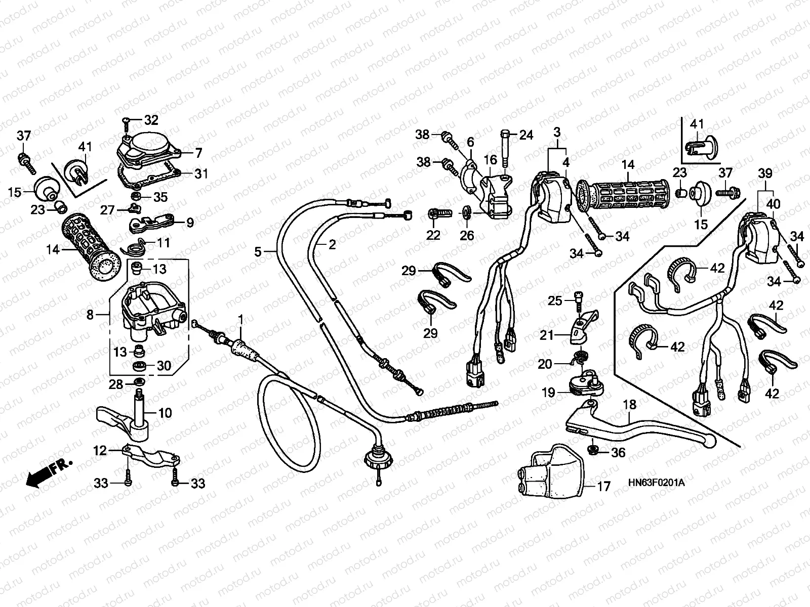 F-2-1 HANDLE SWITCH (TRX250EX6/7/8)