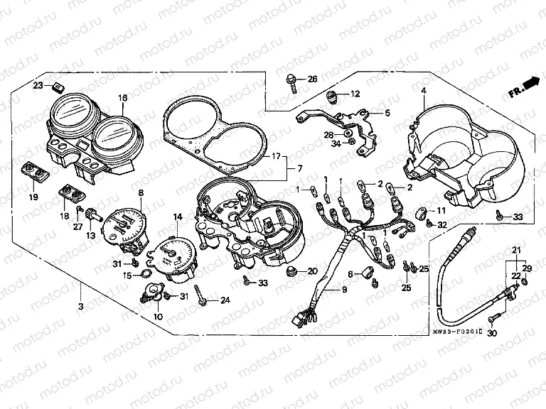 F-2-1 METER (CB750F2)