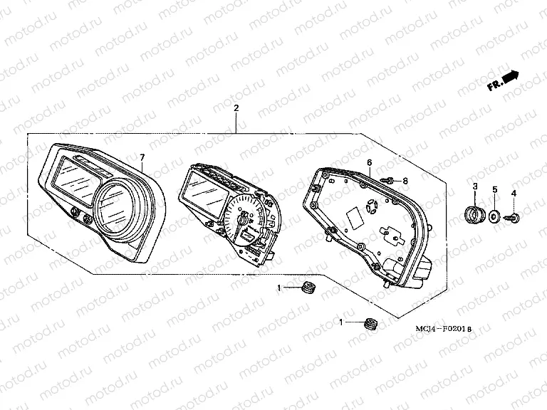 F-2-1 METER (CBR900RR2,3)