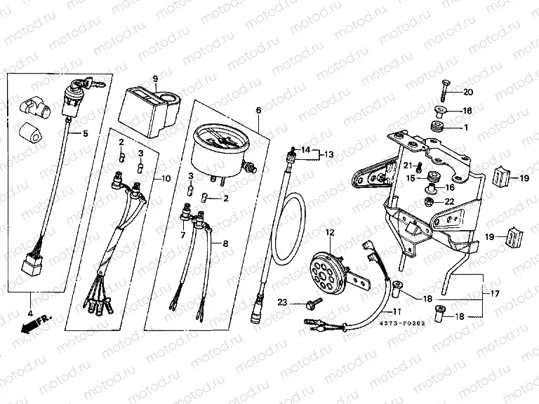 F-2-2 METER / HORN / KEY KIT (XL125SA, B, C-CM)