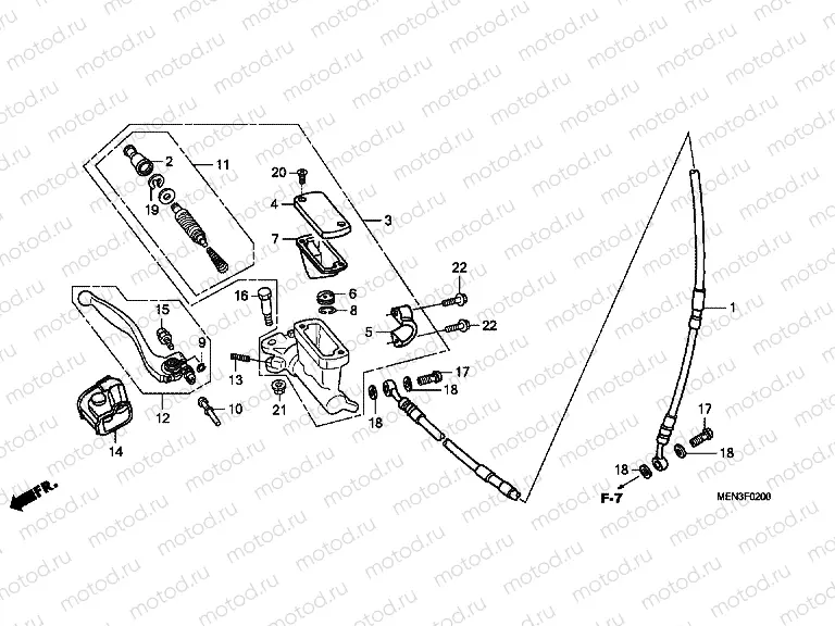 F-2 FRONT MASTER CYLINDER