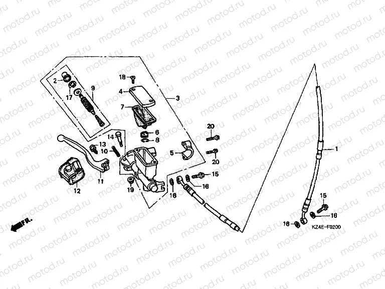 F-2 FRONT MASTER CYLINDER