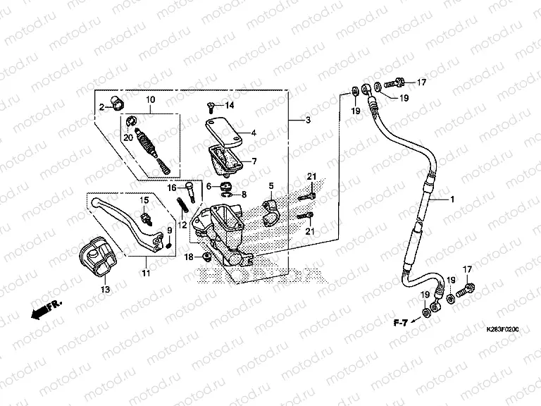 F-2 FRONT MASTER CYLINDER