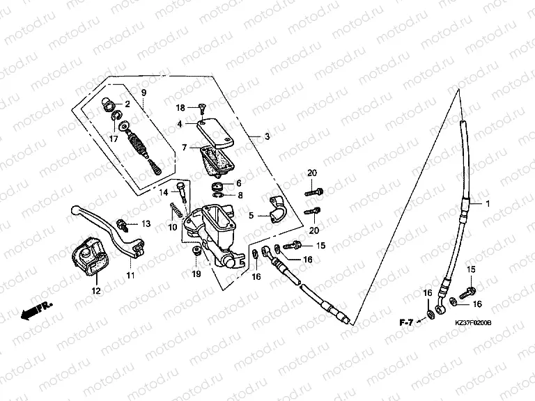 F-2 FRONT MASTER CYLINDER