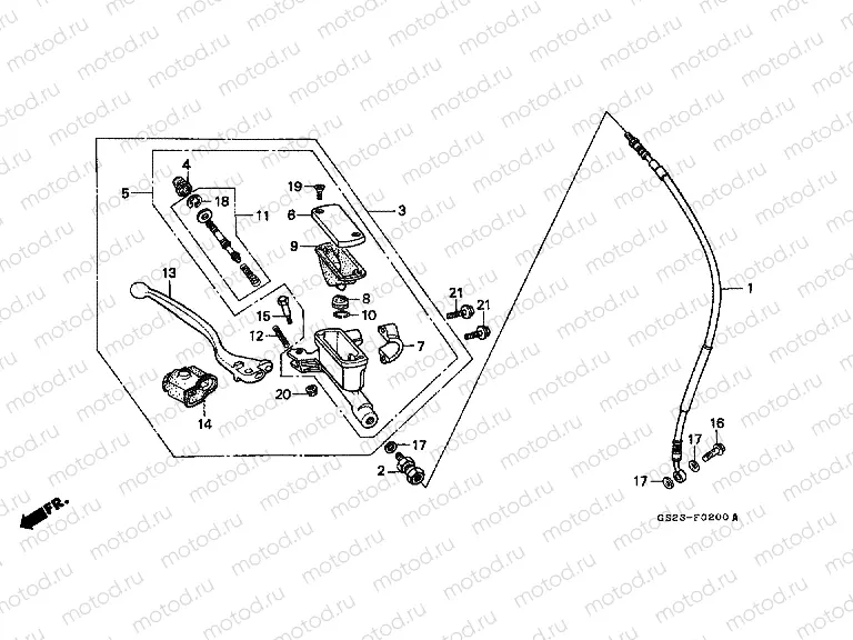 F-2 FRONT MASTER CYLINDER