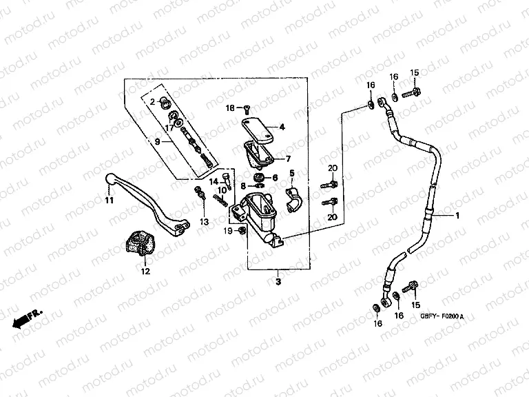 F-2 FRONT MASTER CYLINDER