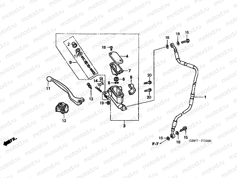 F-2 FRONT MASTER CYLINDER