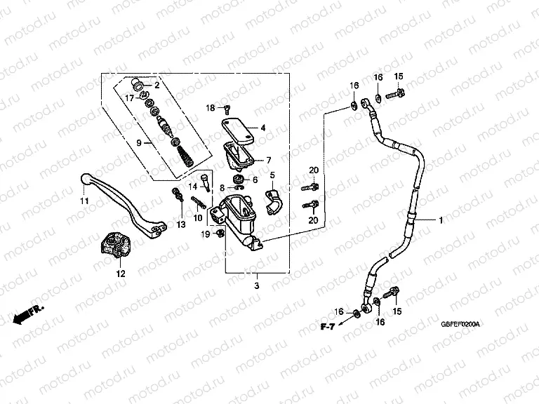 F-2 FRONT MASTER CYLINDER