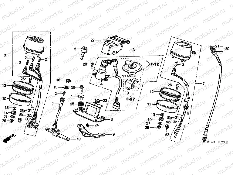 F-2 GAUGE / KEY KIT (E / ED / F / G / SD / SW)