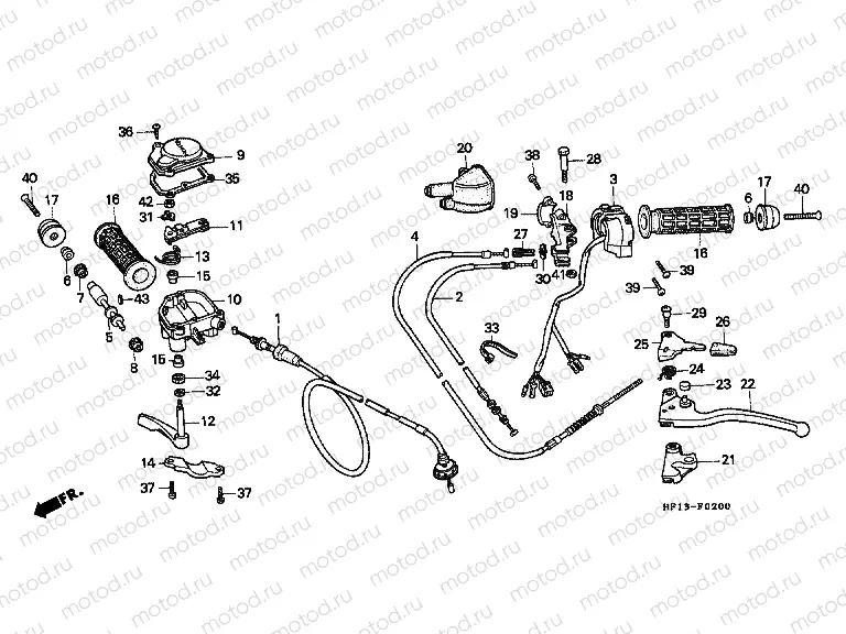 F-2 HANDLE LEVER / SWITCH / CABLE