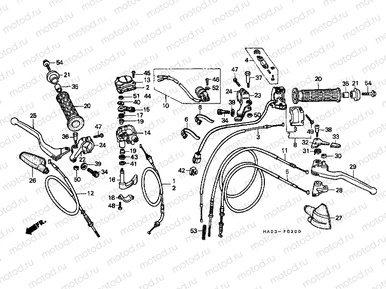 F-2 HANDLE LEVER / SWITCH / CABLE