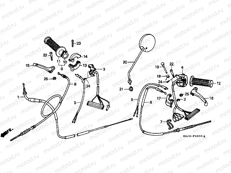 F-2 HANDLE LEVER / SWITCH / CABLE