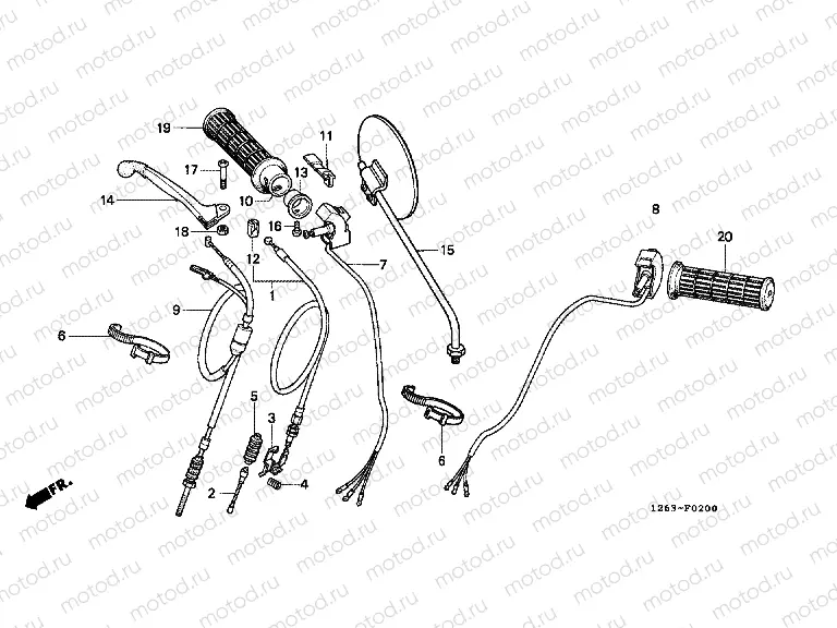 F-2 HANDLE LEVER / SWITCH / CABLE