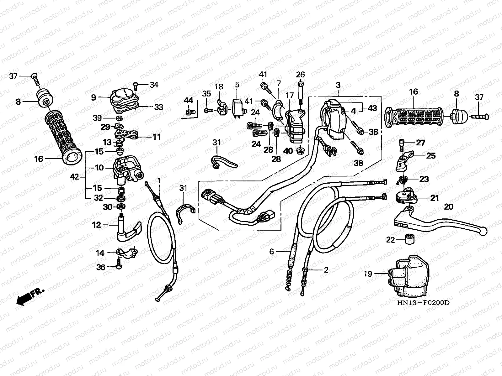 F-2 HANDLE LEVER/SWITCH/CABLE