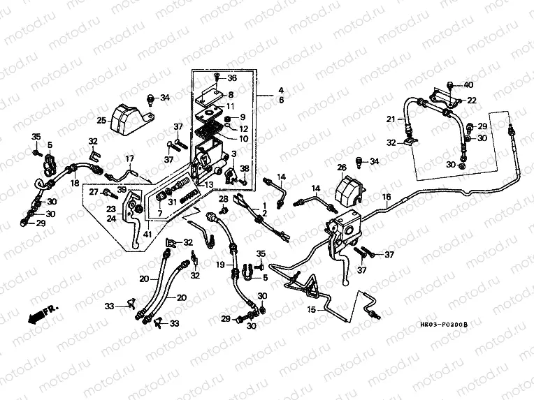 F-2 MASTER CYLINDER / BRAKE HOSE