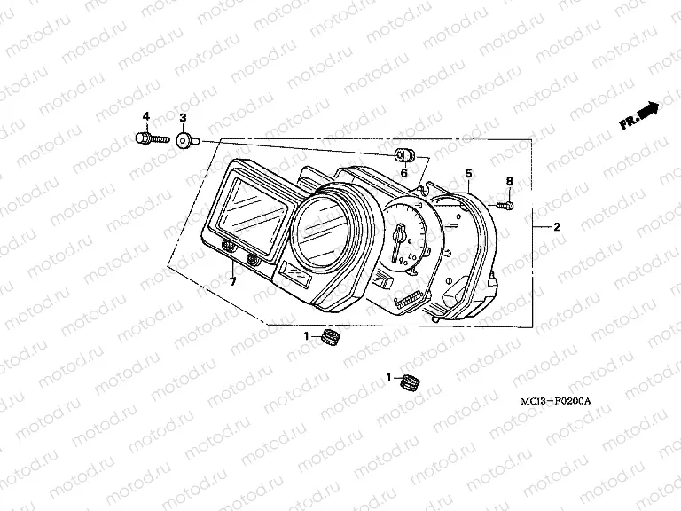 F-2 METER (CBR900RRY, 1 / RE1)