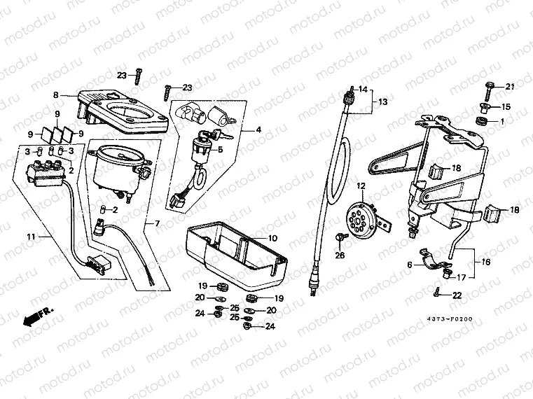 F-2 METER / HORN / KEY KIT (XL125SZ-CM)