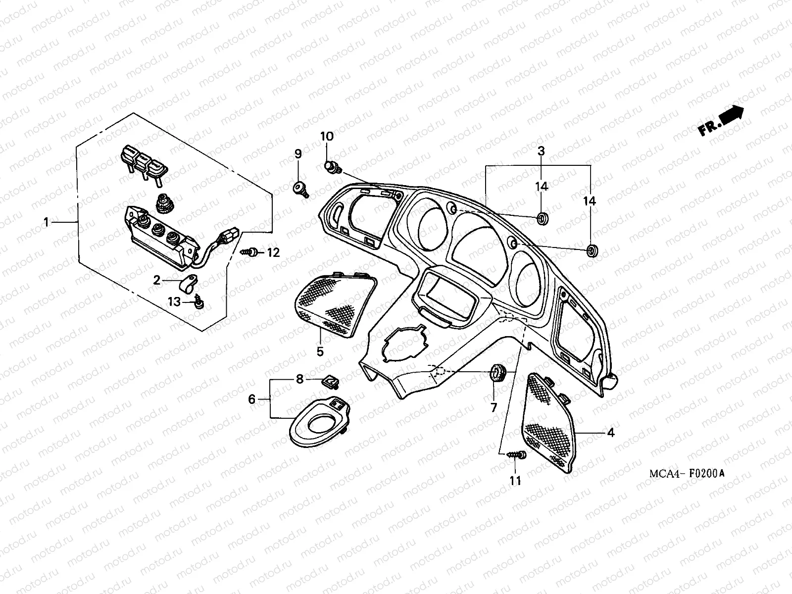 F-2 METER PANEL (GL1800A1/A2/A3/A4/A5)