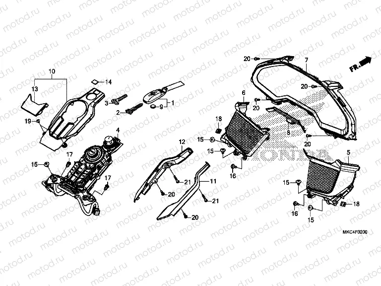 F-2 METER PANEL / SWITCH PANEL / FOB KEY