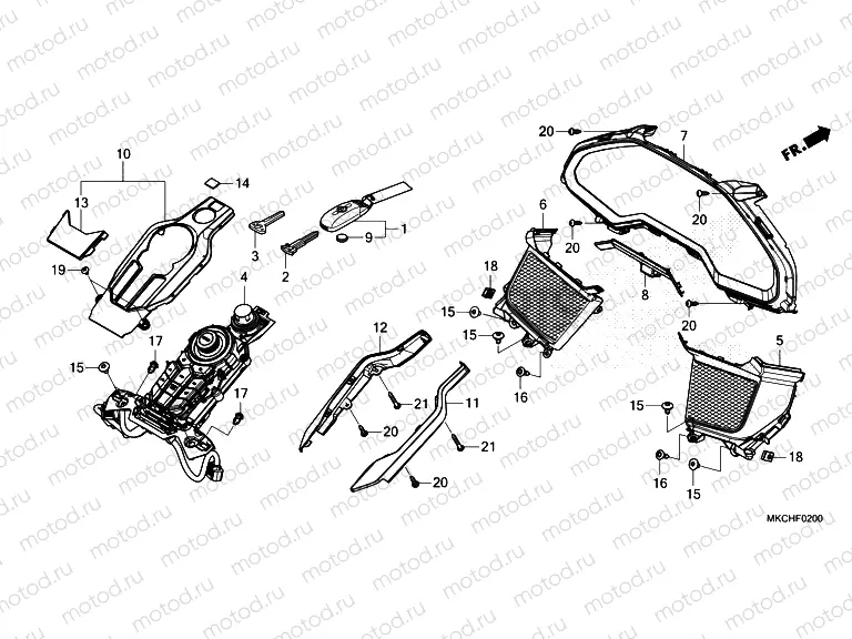 F-2 METER PANEL, SWITCH PANEL & FOB KEY