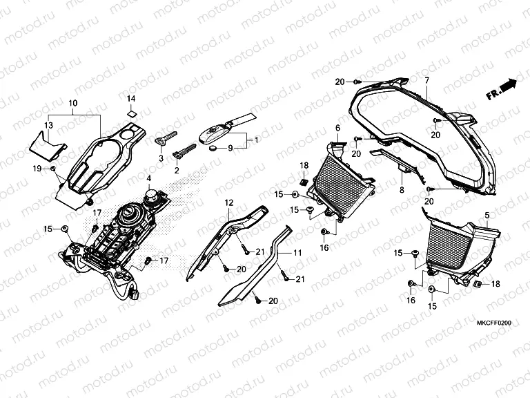 F-2 METER PANEL & SWITCH PANEL & FOB KEY