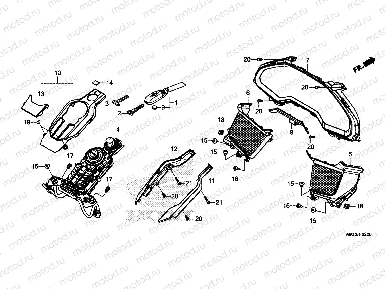 F-2 METER PANEL/SWITCH PANEL/FOB KEY