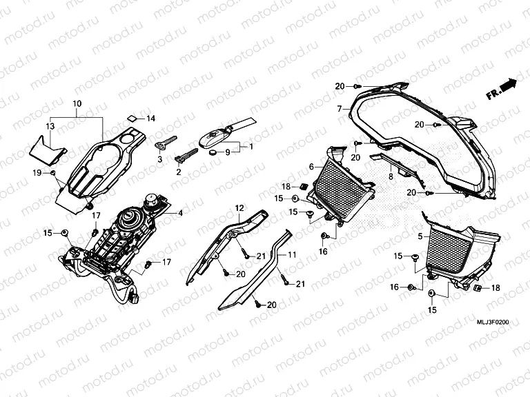 F-2 METER PANEL/SWITCH PANEL/FOB KEY